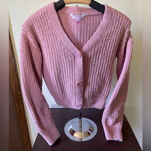No Boundaries Pink Textured Cardigan